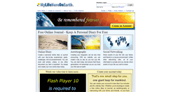 Desktop Screenshot of mylifehereonearth.com